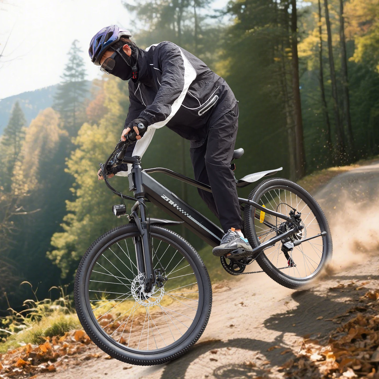 ضمان لمدة سنة واحدة دراجة كهربائية ZNH للبالغين، محرك ذروة 1000 وات، 48 فولت، 20 ميجا في الساعة، 26 بوصة دراجة كهربائية، 7 سرعات، 50 ميل، دراجة إلكترونية UL 2849