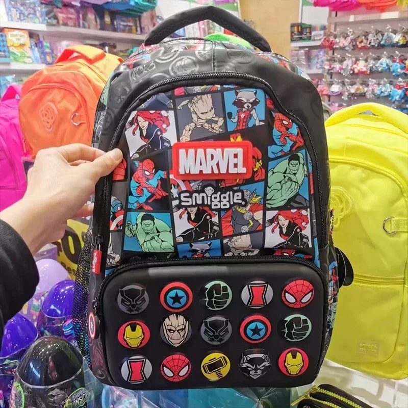 Oryginalna Australia Smiggle Marvel superbohater Iron Man Spiderman chłopięcy plecak plecak studencki kubek wody torba na drugie śniadanie pudełko