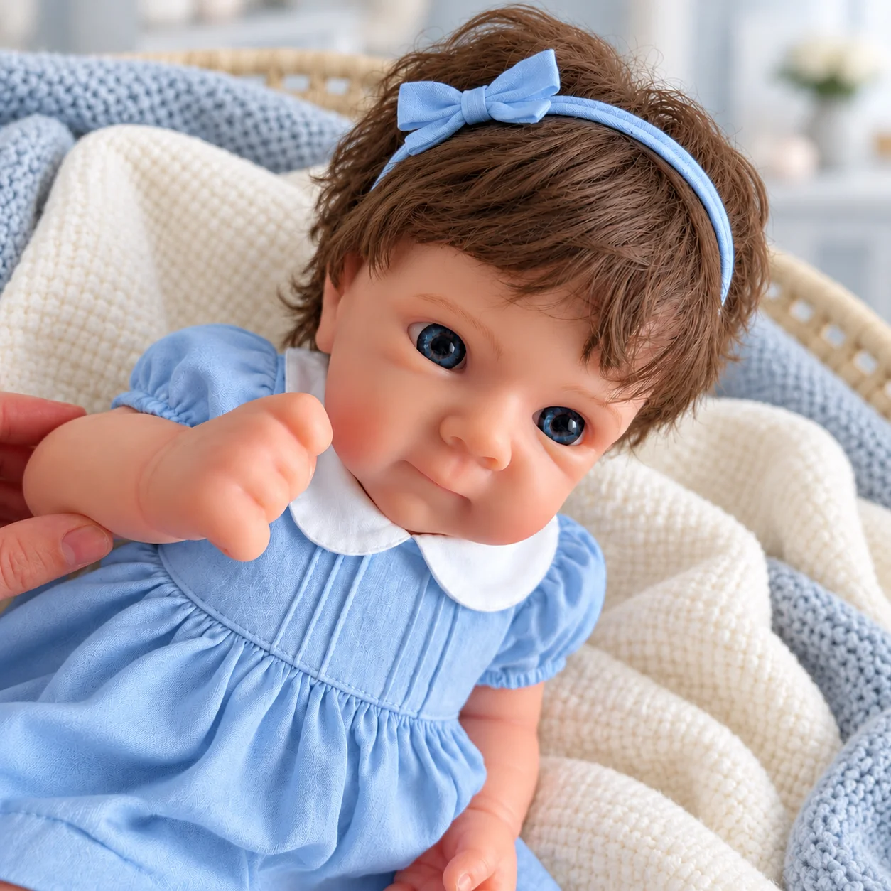 50cm Reborn Girl Doll Full Body Silicone with Rooted Hair and Open Eyes Realistic Newborn Gift for Collectors and Birthday Gifts - view 6