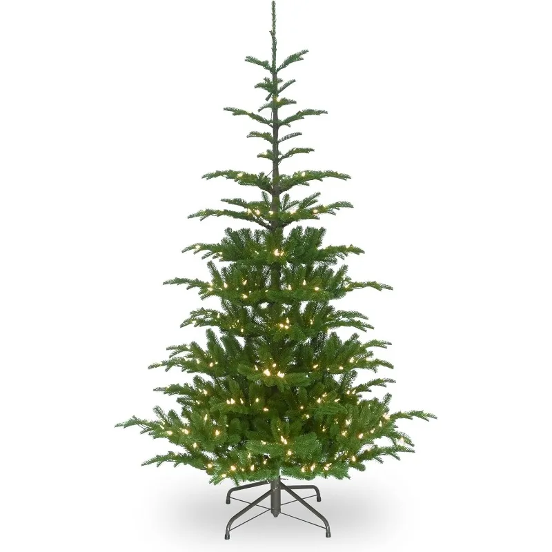 Company 'Feel Real' Pre-lit Artificial Christmas and Stand | Norwegian Spruce - 7.5 ft，home.