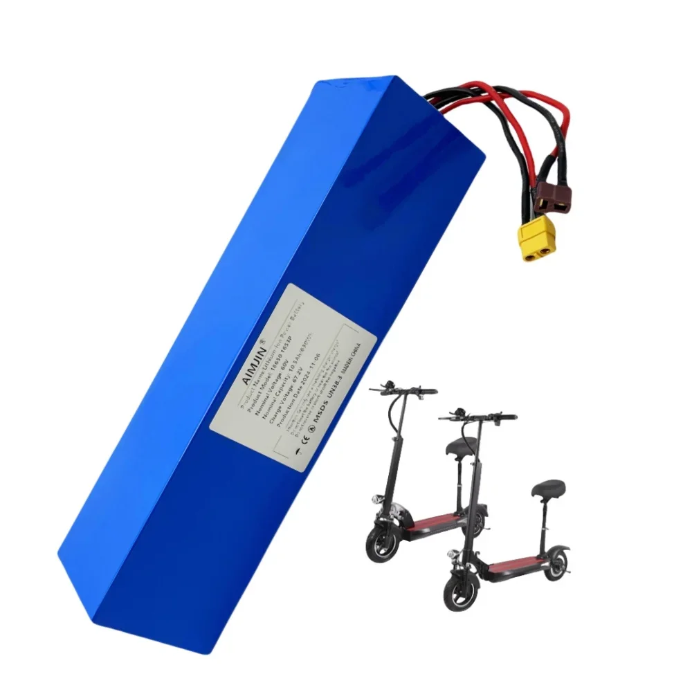16S3P 60V 10500mAH แบตเตอรี่ลิเธียมเหมาะสําหรับเปลี่ยนความจุสูงแบตเตอรี่จักรยานเสือภูเขาไฟฟ้าสกู๊ตเตอร์