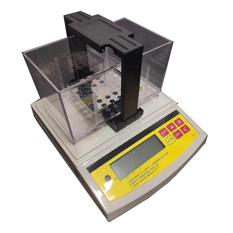 

Electronic Gold Carat Measuring Device Density Meter with Flip Free High Precision Aluminum Alloy Test Platform