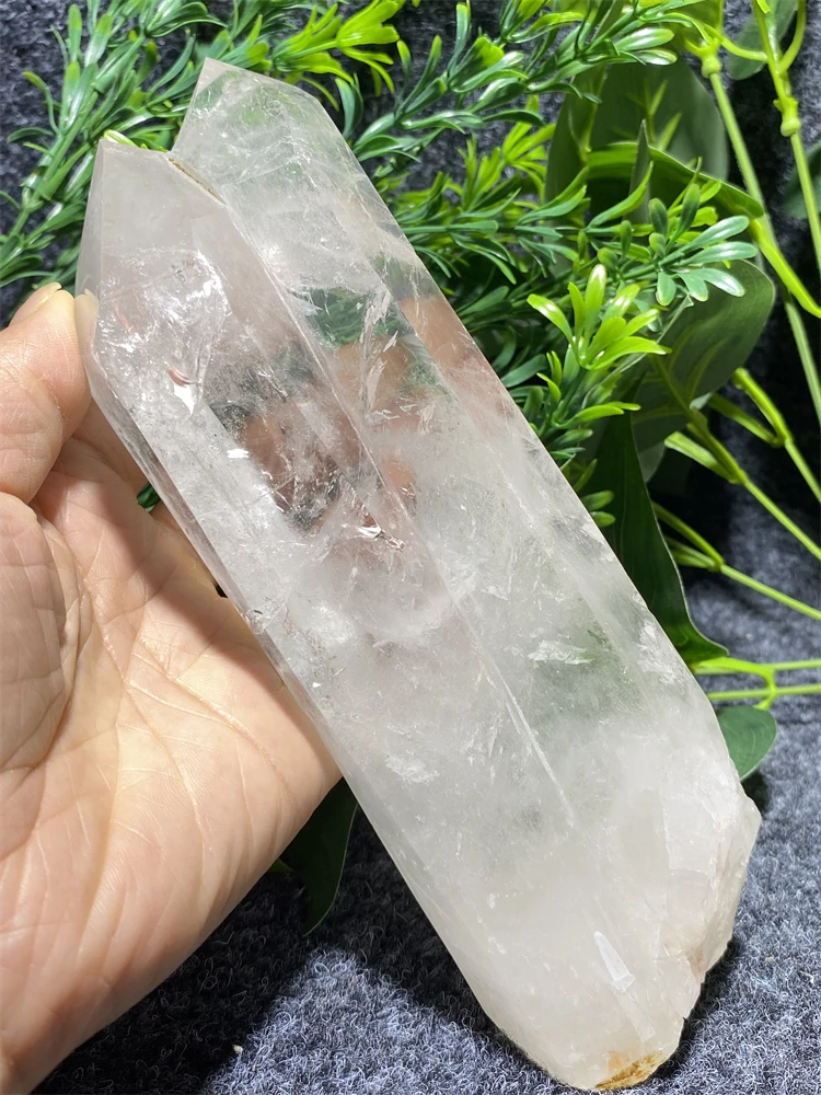 Clear Crystals Tower Natural Raw Quartz Cluster Wand Healing Pineapple Stones Reiki Point Specimen Home Decor Obelisk Minerales