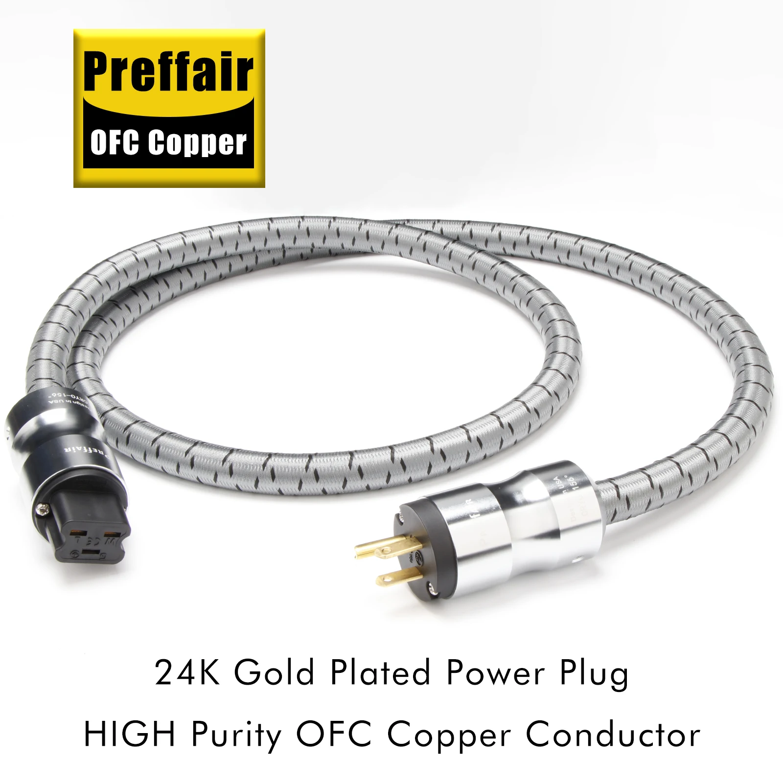 Preffair Power Cord IEC320 C19 20A Power Cable Audio CD Amplifier Amp US Power Cables EU US Plug