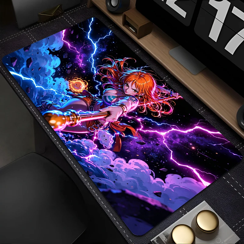 Large Mouse Pad Gamer Home Computer HD Mousepad Cool Keyboard Pad one piece Popular Anime desk mat Gaming Anti Fray Mouse Pads view 5