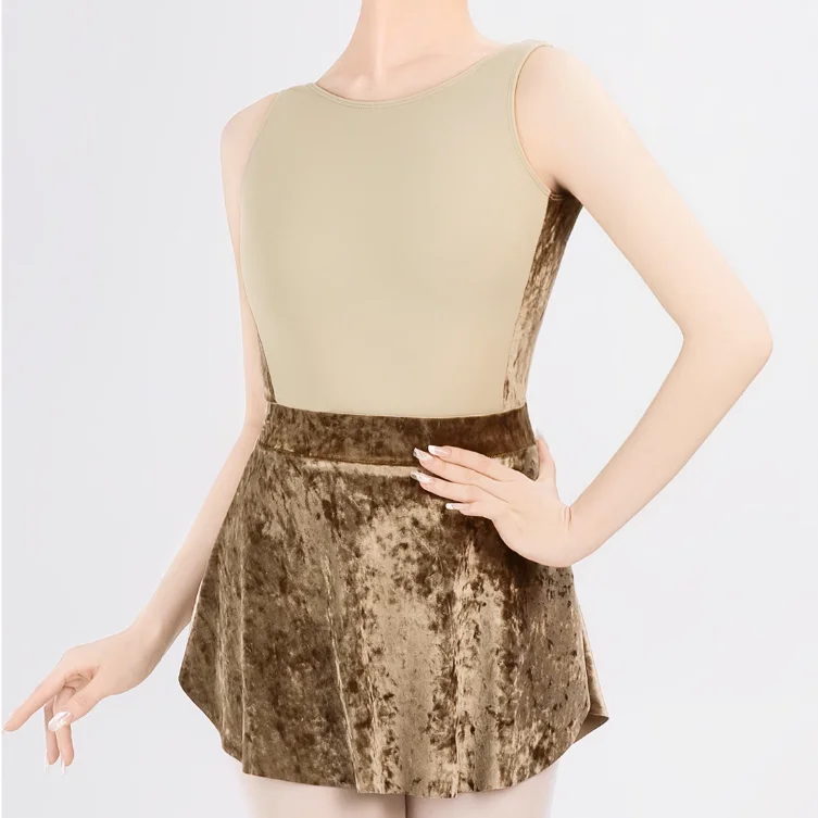 

Балетные юбки для женщин, танцевальная одежда-пачка для балерины, бархатная короткая юбка с разрезом по бокам, черный, розовый, серый цвет слоновой кости