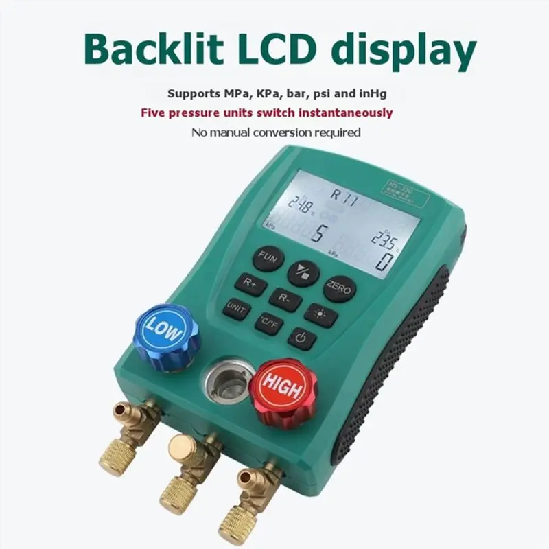 Intelligent Digital Pressure Gauge HS-330 Fluoride Gauge HS-330 Digital Display Meter