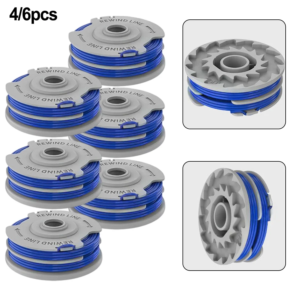 

4 шт. или 6 шт. сменная катушка и леска с автоматической подачей для Flymo FL289, работает с Power Trim 500 Multi Trim 250D/250DX/300D/300DX