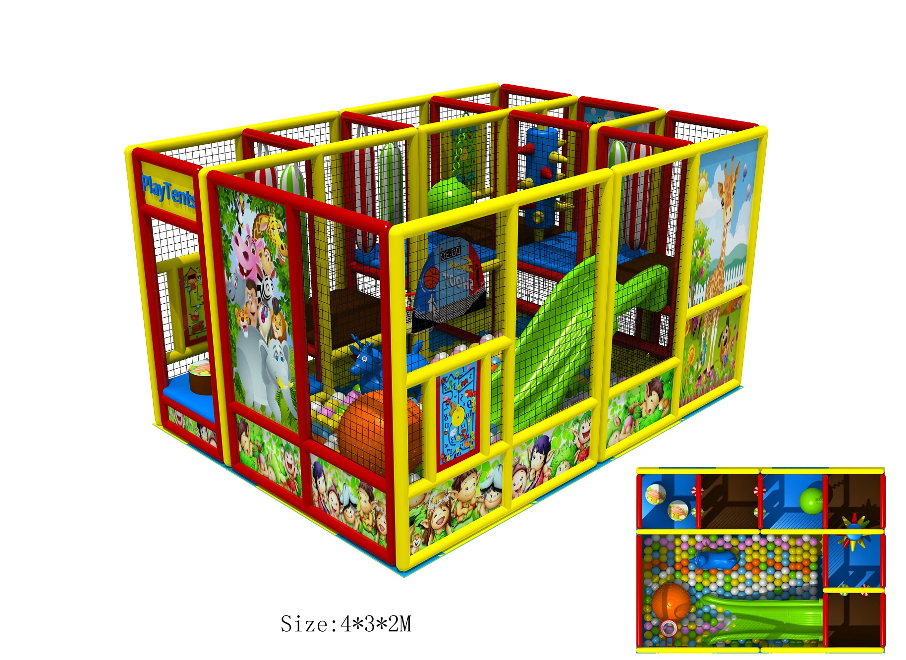 Assembled Kids Indoor Playground Easy to Build 160826b