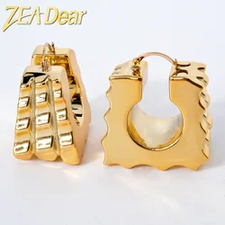 ZeaDear Jewelry Dubai Smooth Chunky Big Earrings Fashion Statements African Hanging Earring For Women Luxury Dinner Jewellery