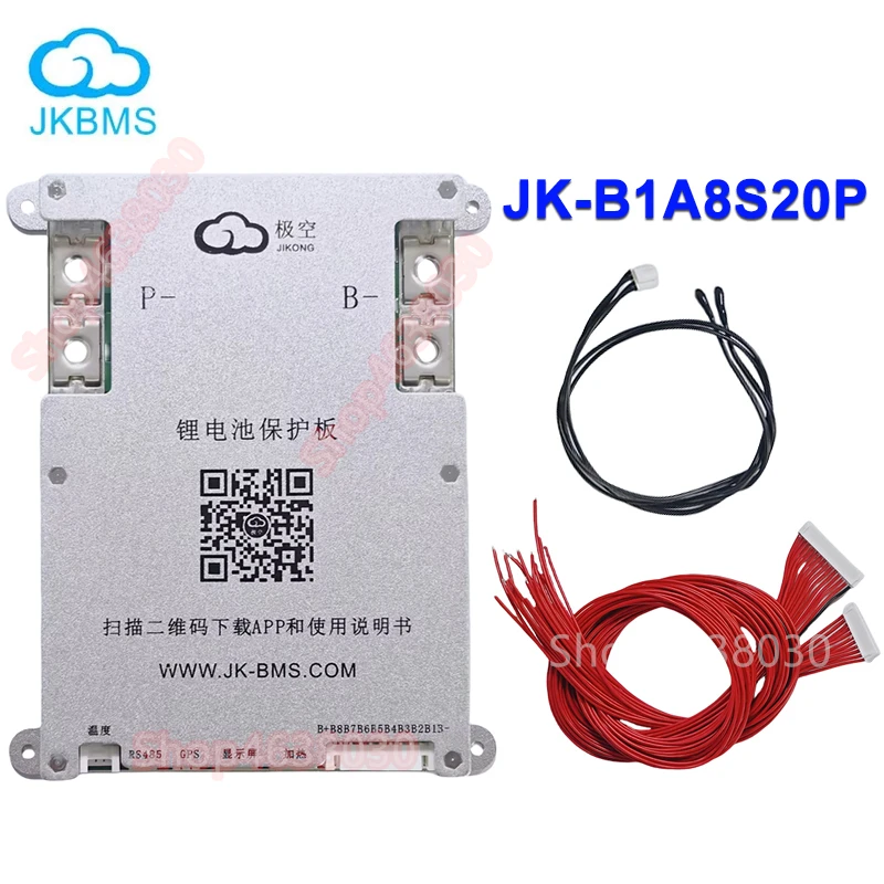 4S-8S 200A jikong BMS Lifepo4 Li-ion Protection Board with Active Balance BMS with 1A 2A Smart Balance Storage Battery