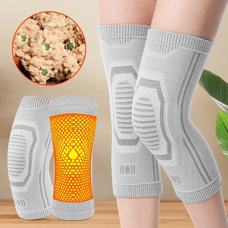 Genouillères chauffantes en graphène pour la chaleur et le soutien, Protection du genou résistante au froid pour personnes âgées d'âge moyen, sport, course à pied, cyclisme