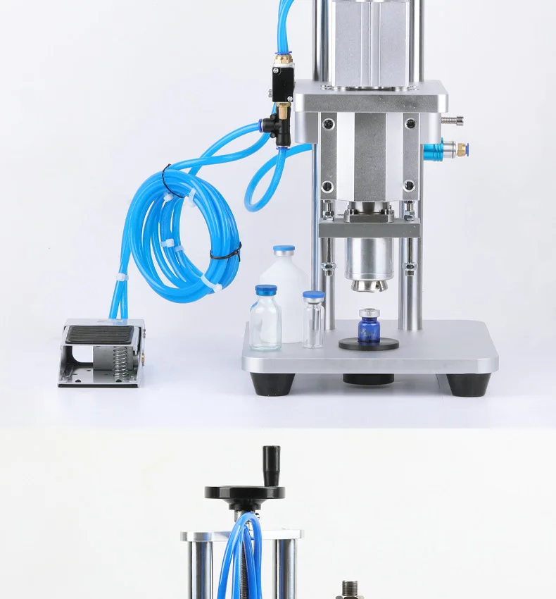 Desktop Semi-Auto Vial Sealing Machine Injec tion Glass Oral Liquid Bottle Ampou