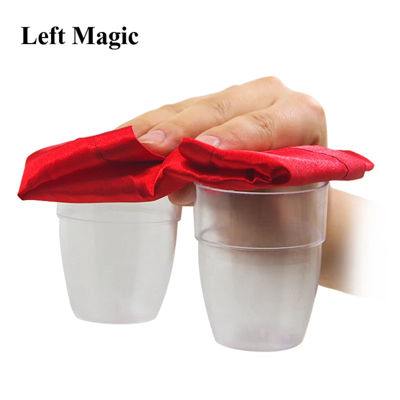 Hanging Cup Magic Tricks Handkerchief Sucks Cup Stage Magic Props  Illusions Gimmick Props Accessories Mentalism Comedy