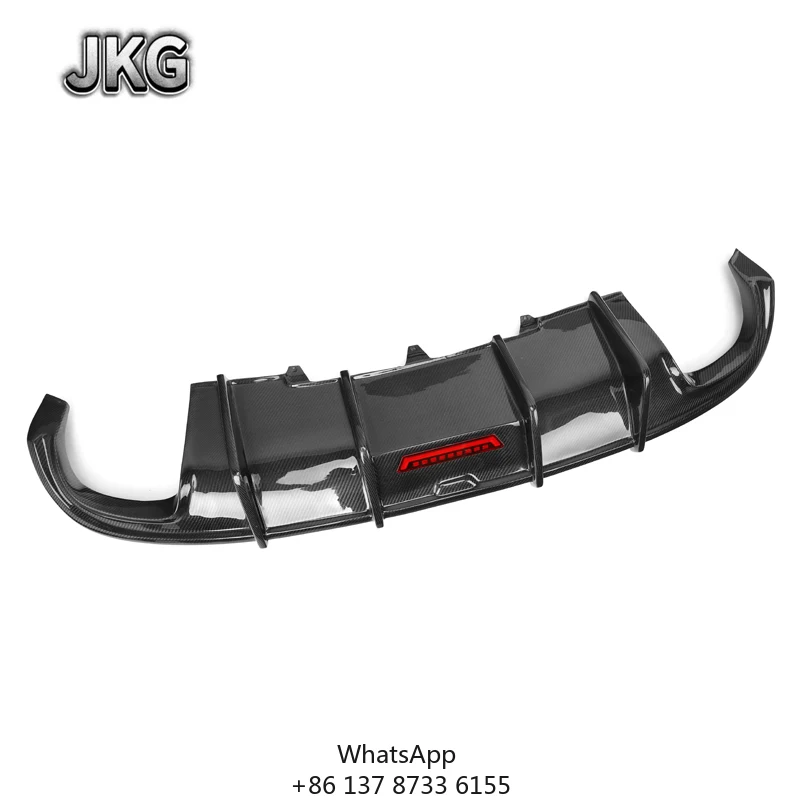 

JKG A4 B8 Carbon Fiber Rear Diffuser Fit For Audi A4 2009-2012 S Line Karbel Style Rear Bumper Diffuser Lip