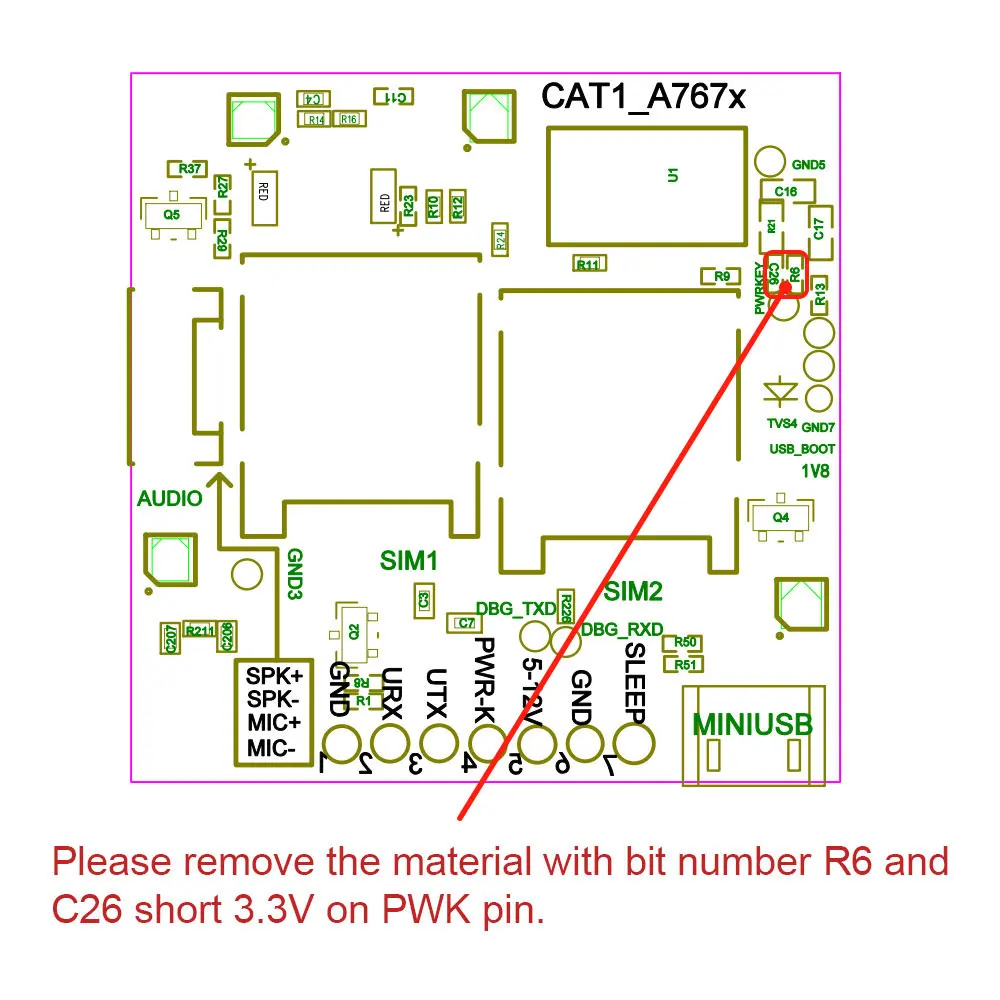 SIMcom-placa base A7672S-LASE CAT1, compatible con Datos + voz, 1 piezas