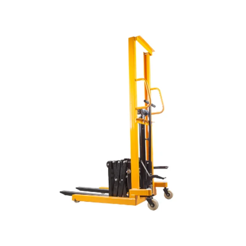 

Factory Hand Lift Reach Stacker Scissor Lift Stacker 500kg Pallet Truck Price