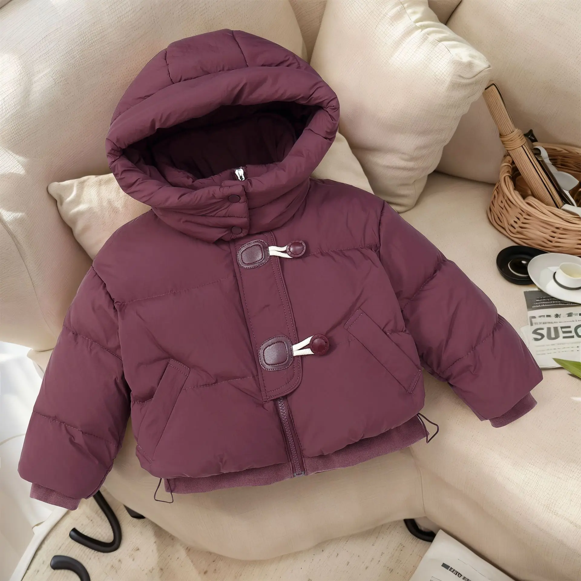 

Теплые куртки для девочек, повседневная верхняя одежда с капюшоном для мальчиков, зимние утепленные пальто, новые детские пуховики, осенняя детская хлопковая одежда