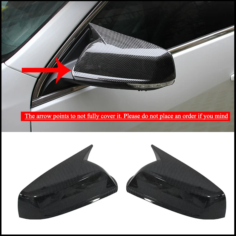 

FOR Chevrolet Malibu 2011 SIDE DOOR REARVIEW MIRROR COVER Shell STICKER TRIM Car-styling ABS Carbon Print Auto Parts