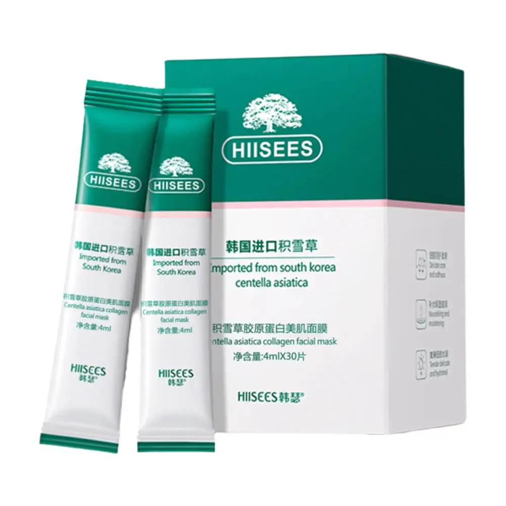 30 buah kotak Centella Collagens Kecantikan Pelembab lembut kecantikan menyegarkan perawatan Pengontrol Minyak kulit A8r0