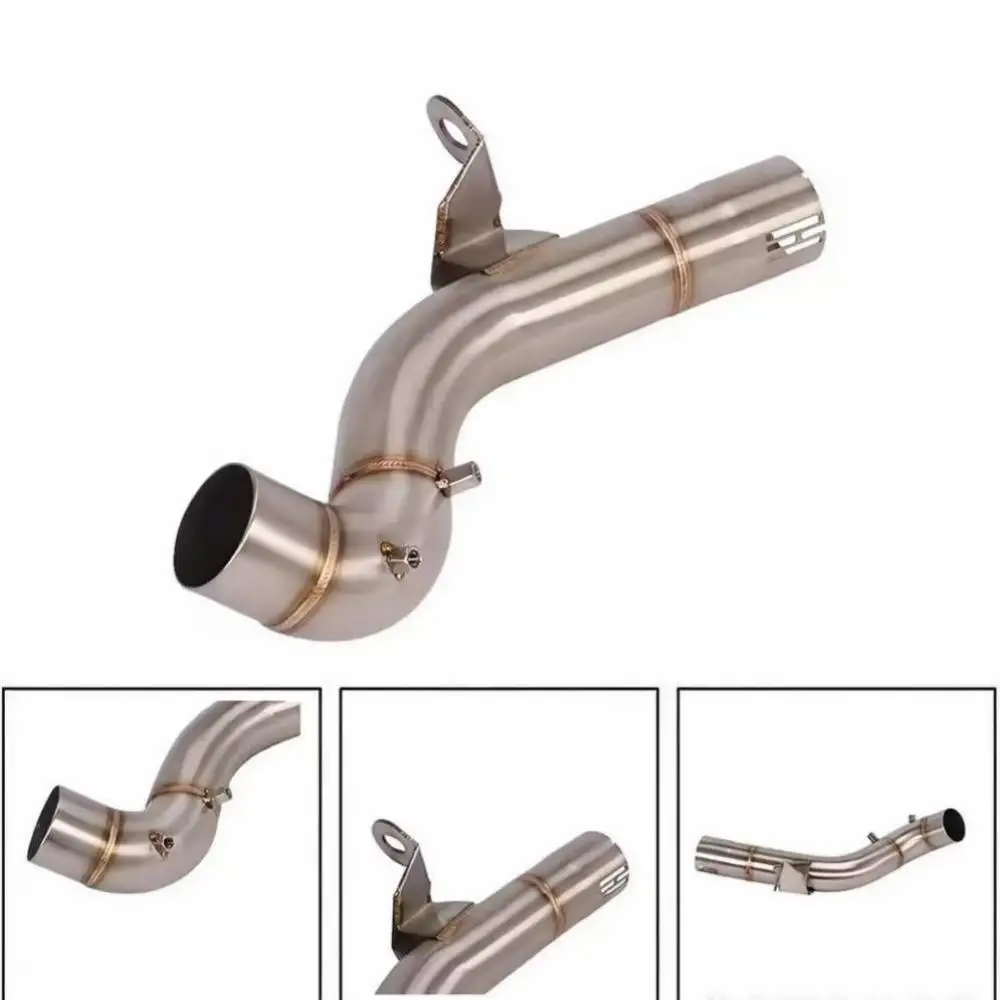 For BMW Motorrad F750GS F850 Stainless Steel Mid-Section Modified De-Backpressure Muffler Exhaust Pipe for Enhanced Performance