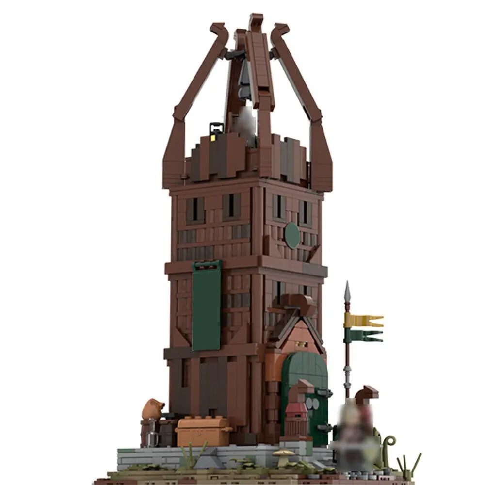 Watchtower Minifig Scale from Movie 8.2 x 7.6 x 13.3 Inches 987 Pieces MOC Build