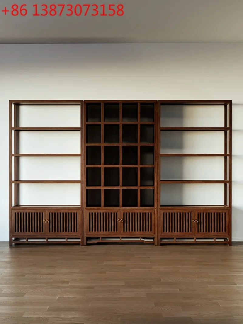 

Elm Bogu frame Solid wood Simple Duobao Pavilion Tea rack Storage Antique rack New Chinese bookshelf