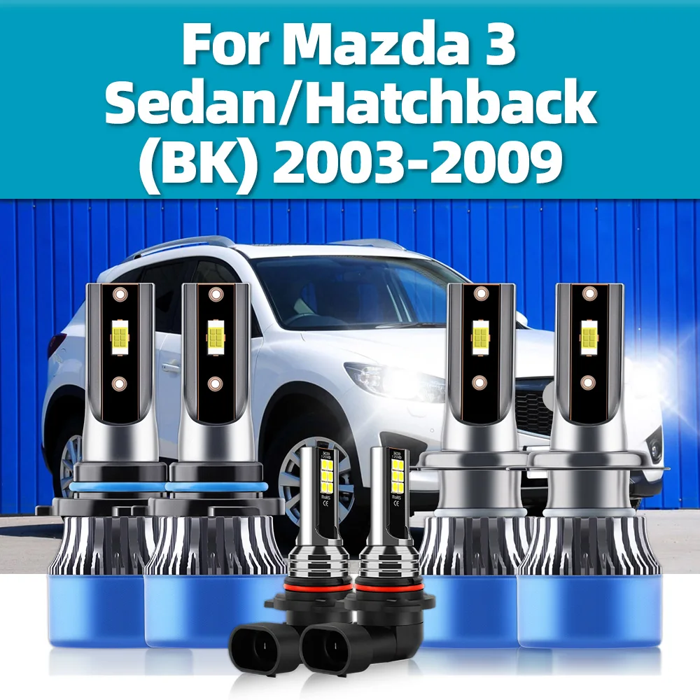 110W 15000LM LED Headlights High Power 3570 CSP Turbo Lamps For Mazda 3 Sedan/Hatchback (BK) 2003 2004 2005 2006 2007 2008 2009