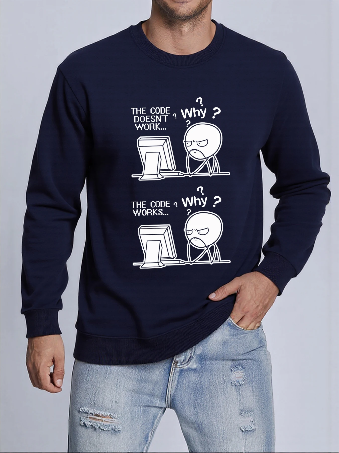 الرمز لا يعمل تصميم رجل الشارع الشهير Crewneck رائجة البيع البلوز موضة ملابس تنفس كل مباراة متعدد الألوان القمم