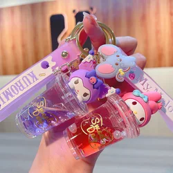 Llavero acrílico de Anime Sanrio, serie de cuatro estrellas, Kuromi Cinnamoroll, MyMelody, regalo para pareja de niñas, novedad de 2022