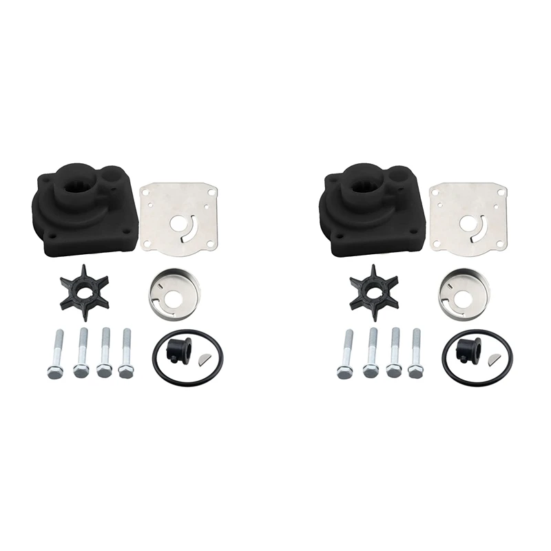 2X 61N-W0078 Water Pump Impeller Repair Kit Fit for Yamaha Impeller Outboards 2/4 Stroke 25Hp