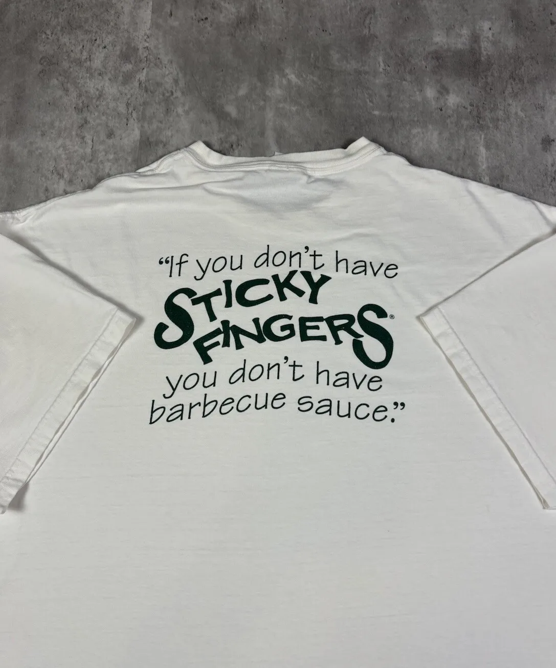 Camiseta promocional de salsa de barbacoa vintage de los años 90 talla 2XL