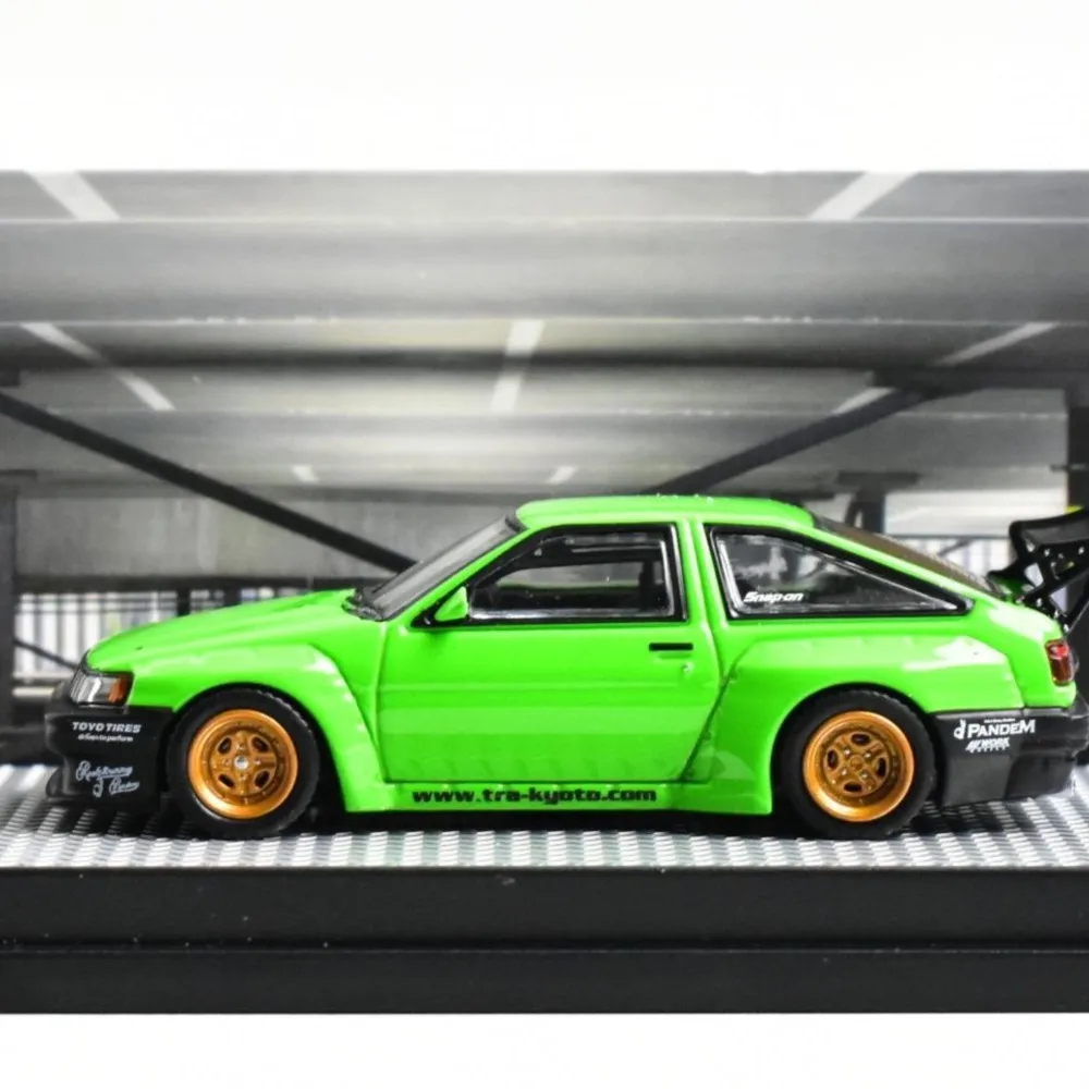 

INNO 1:64 AE86 PANDEM для взрослых, хобби, зеленая литая модель автомобиля