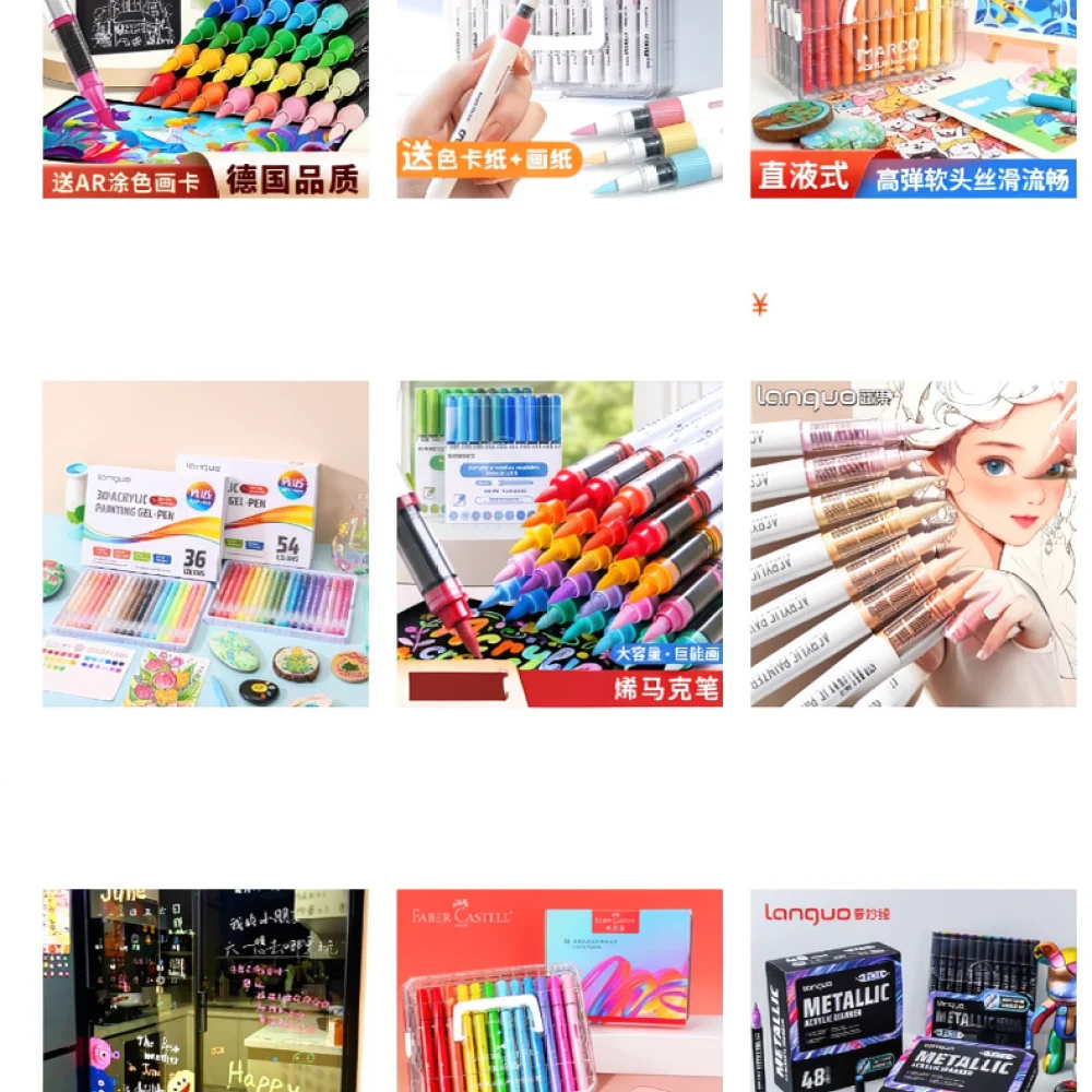 Water Soluble Acrylic Markers For Glass Writing Pens Soft Nib Fluid Ink Art Supplies For DIY Creative Drawing Display