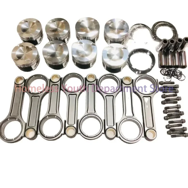 4.0T V8 82.5mm CR 9.5:1 Forged Piston QX Beam Forged Rod kit Forged Connecting Rods For au.di S6 S7 A8 S8 RS6 RS7 4.0T V8 TFSI