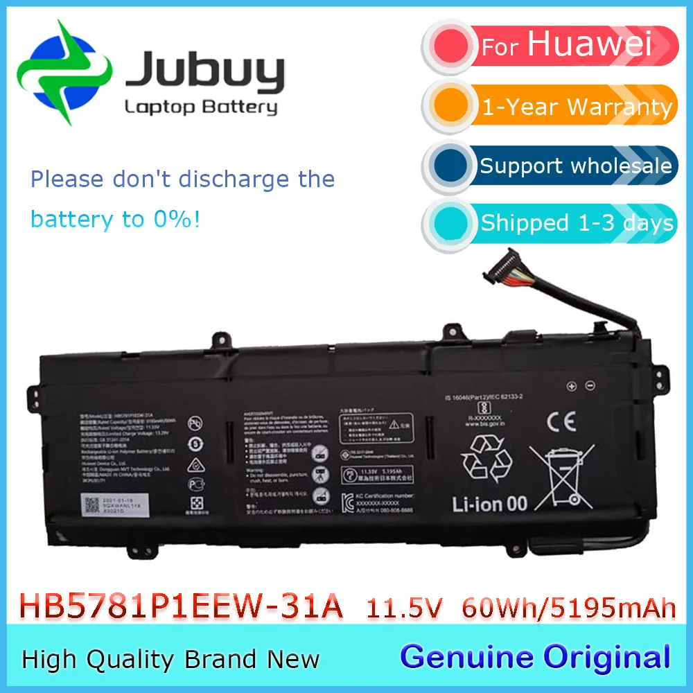 HB5781P1EEW-31A 11.5V 60Wh Original Laptop Battery for Huawei MateBook 14s 2021 HKD-W76