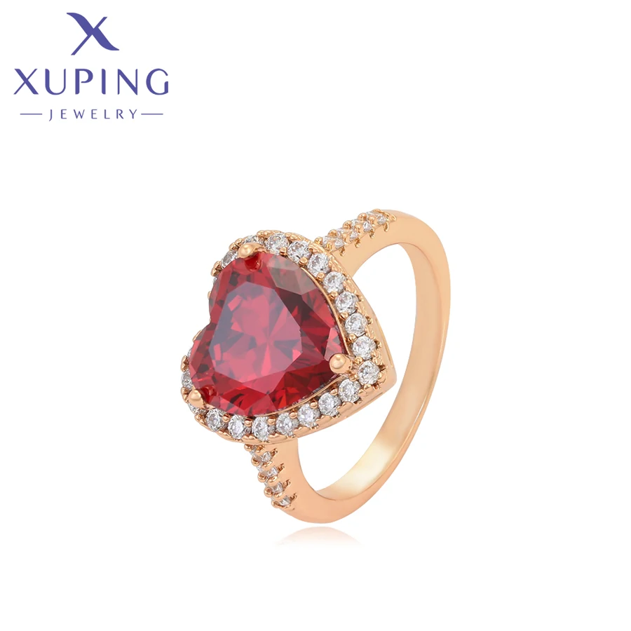 Xuping Jewelry Fashion New Arrival Heart Shaped Gold Color Ring for Women Gifts A00919569