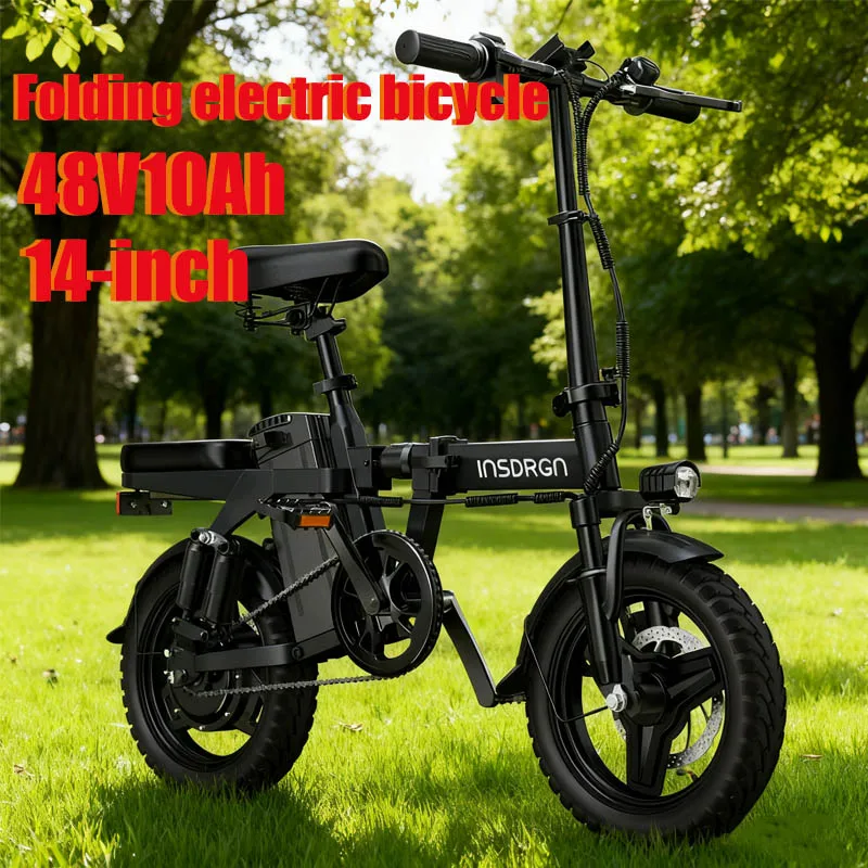 

A14 400W Adult Electric Bike 48V 10.4A Detachable Battery 14-inch foldable Electric Bike for School and Commuting Electric Bike