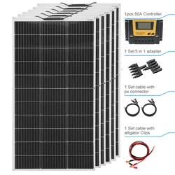 panele słoneczne panel fotowoltaiczny 12v baterie paneli słonecznych BOGUANG 120w 240w 360w 480w 600w 720w fotowoltaiczne elastyczne panele słoneczne dla 12V 24v baterii domu samochodu łodzi jachtu Solar panel kit