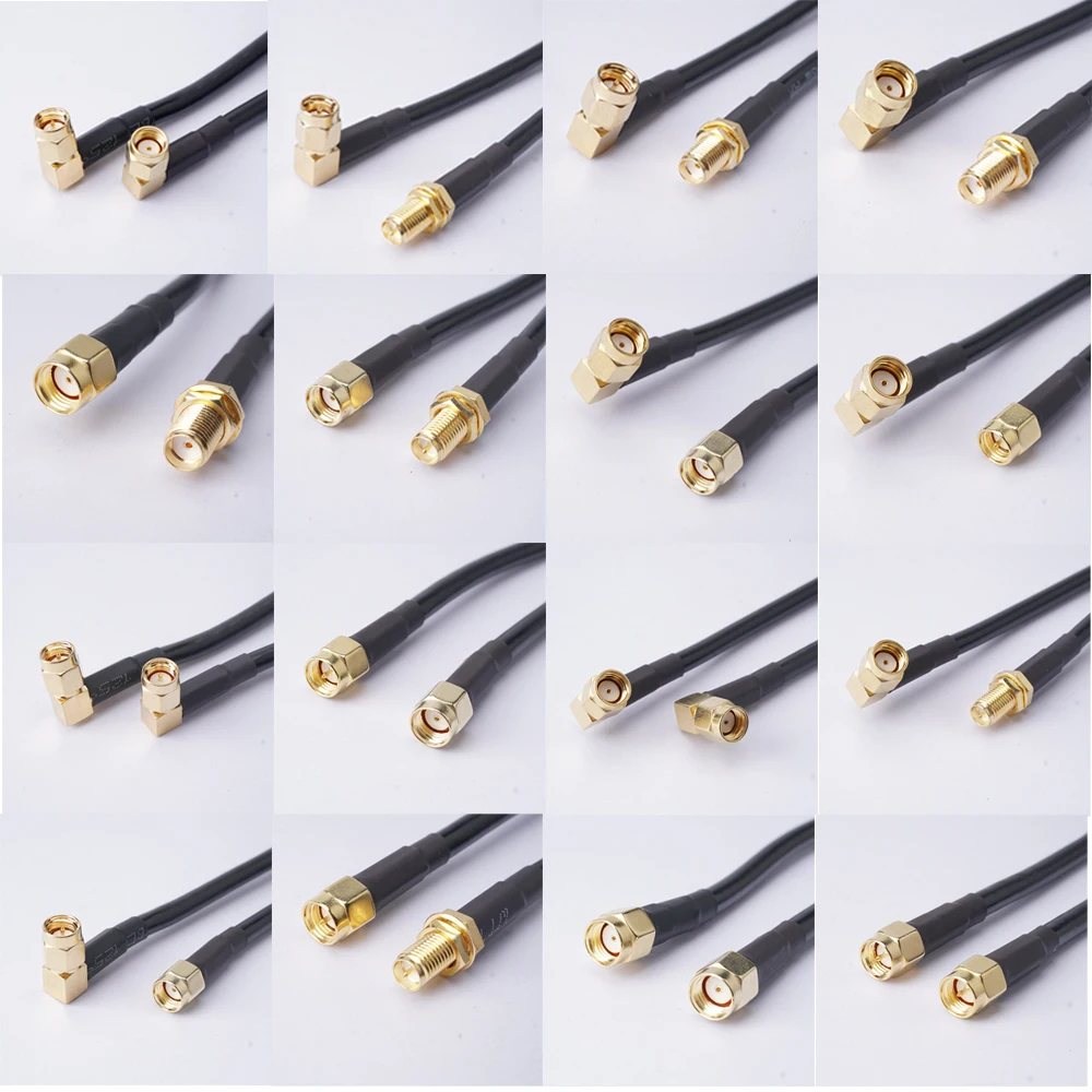 

20CM To 30M RG58 Cable RP SMA Male to Female Connecttor Bulkhead WiFi 3G Antenna Extension Cord RG-58 50 Ohm Pigtail Jumper