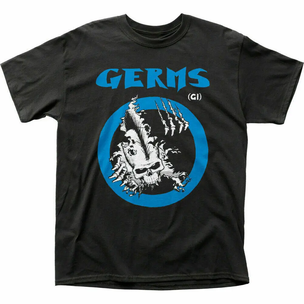 

Germs GI Skull T Shirt Mens Licensed Rock N Roll Music Band Tee New Black