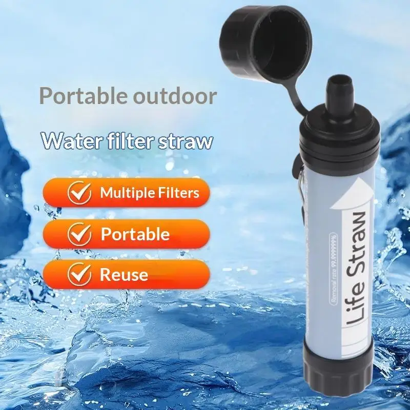 

Портативный фильтр для воды из соломы, наборы для напитков и озер, сверхлегкий для пеших прогулок, скалолазания и выживания