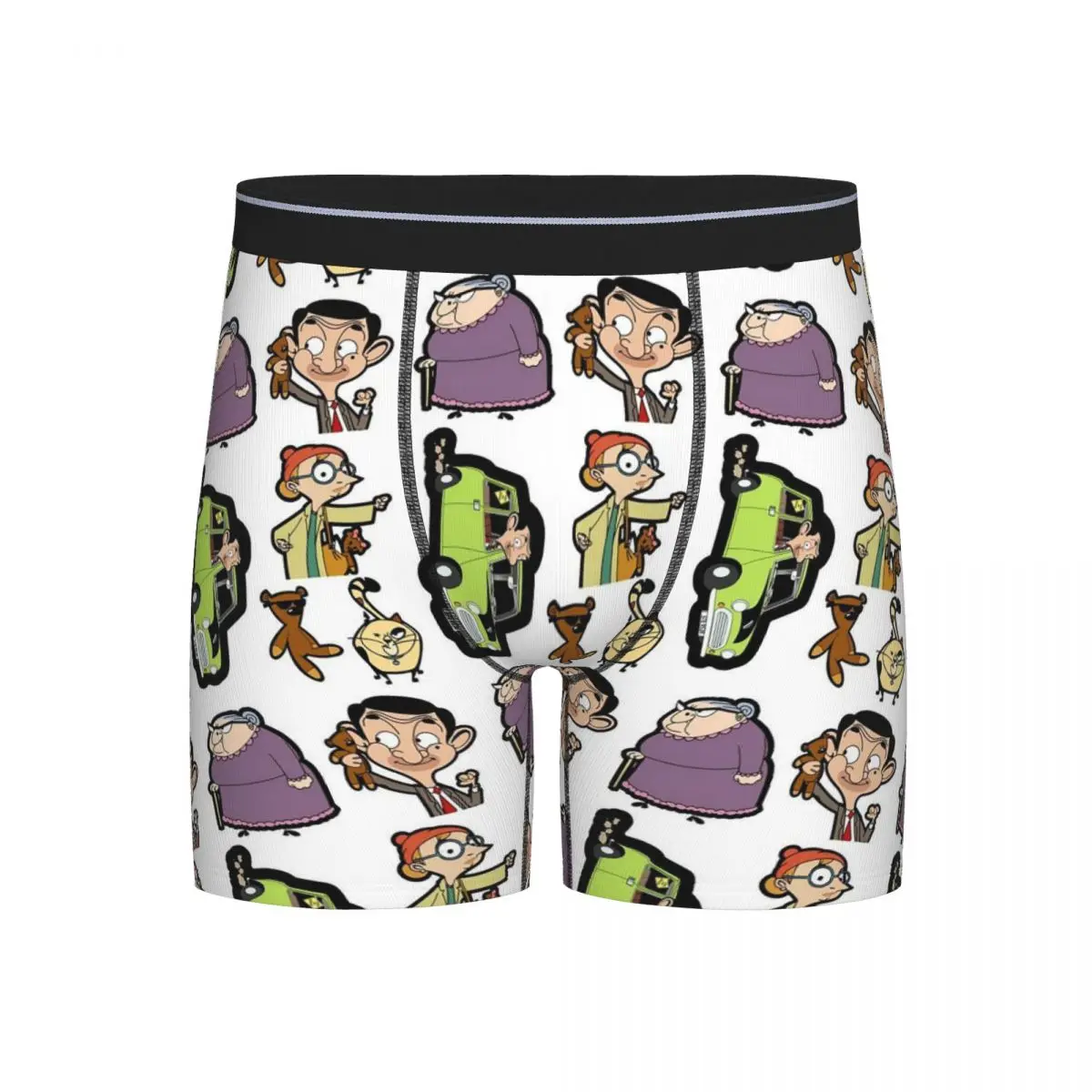 

Long Boxer Underpants Shorts Mr. Bean Cartoon Panties Men Ventilate Underwear for Homme Man Boyfriend Gift