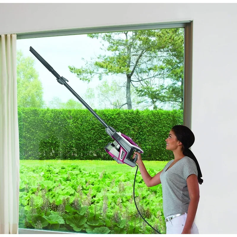 Shark HV322 Rocket Deluxe Pro Corded Stick Vacuum with LED Headlights, XL Dust Cup, Converts to a Hand Vacuum, Bordeaux/Silver