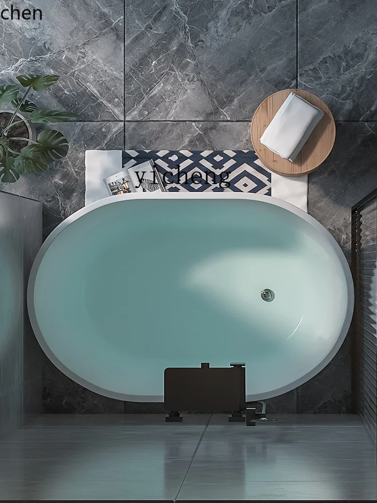 v2 Bathtub Japanese-Style Deep Bubble Small Acrylic Movable Small Bathtub