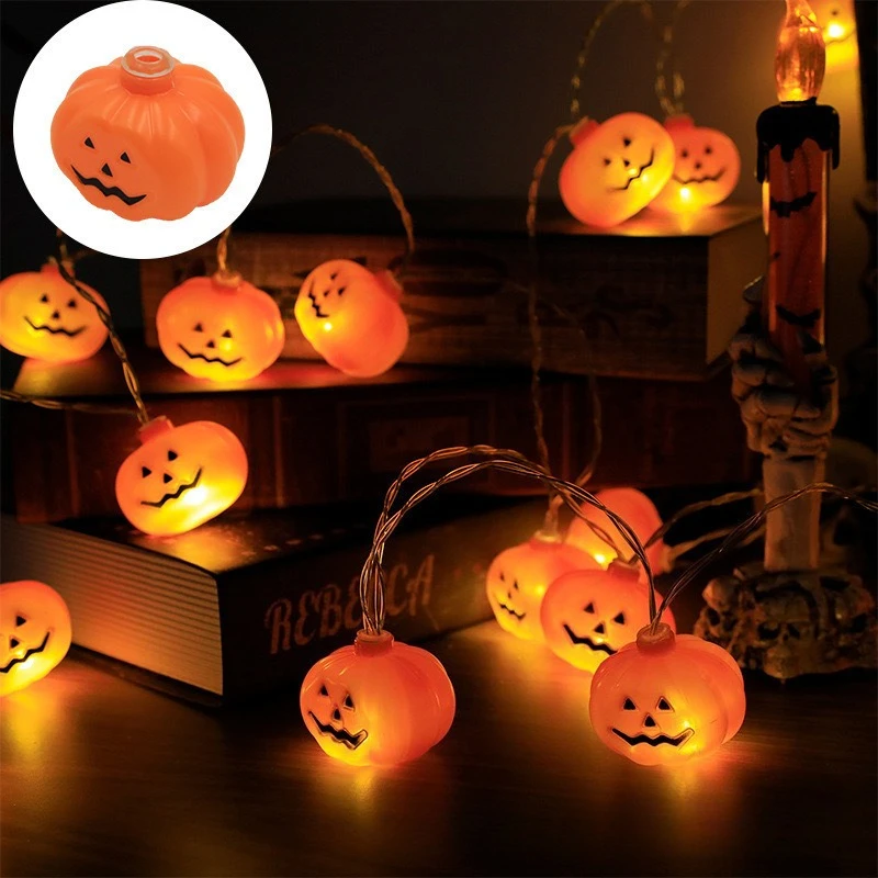 LED 3D Kürbis Lichter Laternen Halloween leuchtende Kürbis String Lampe für Allerheiligen Halloween Party Dekoration Licht