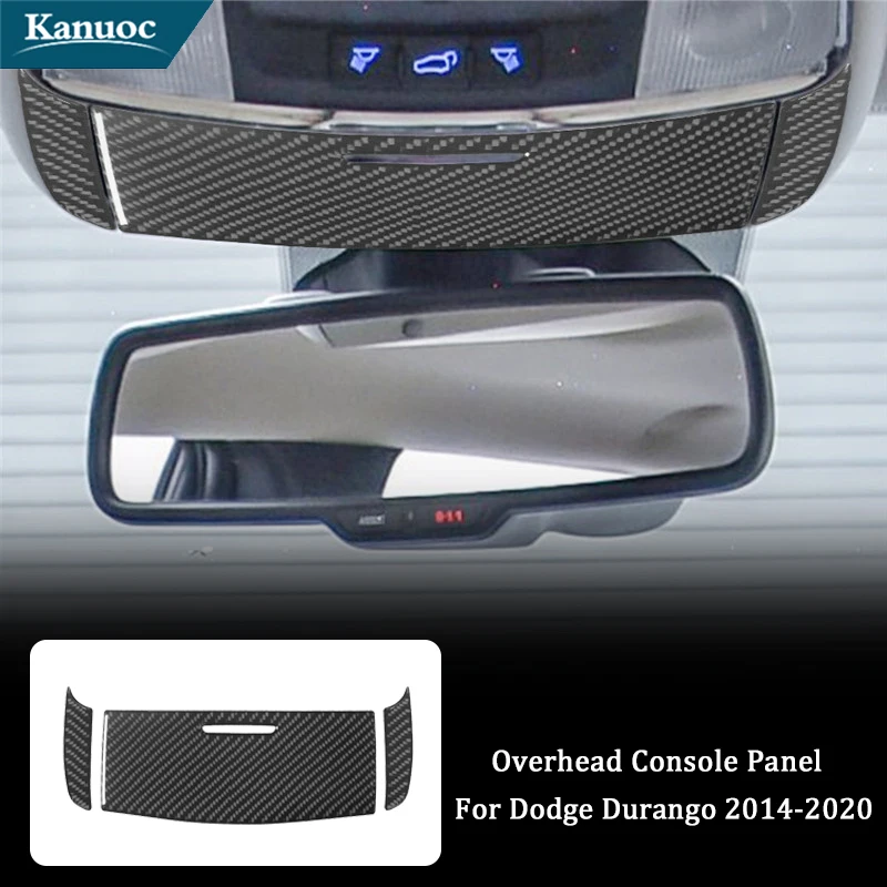 

For Dodge Durango 2014-2020 Carbon Fiber Overhead Console Panel Stickers Cover Car Interior Decorative Accessories