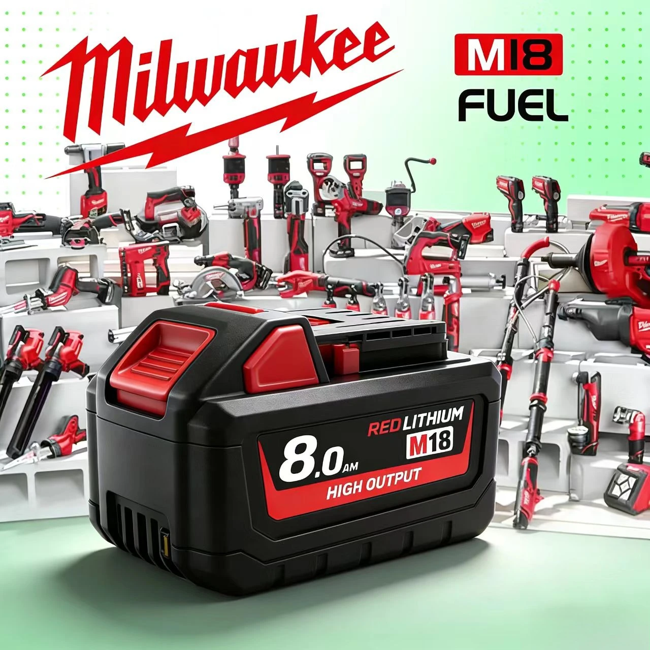 

Brand New Original and Authentic High Capacity Milwaukee M18 Battery 48-11-1850 48-11-1860 48-11-1828 for Cordless Power Tools