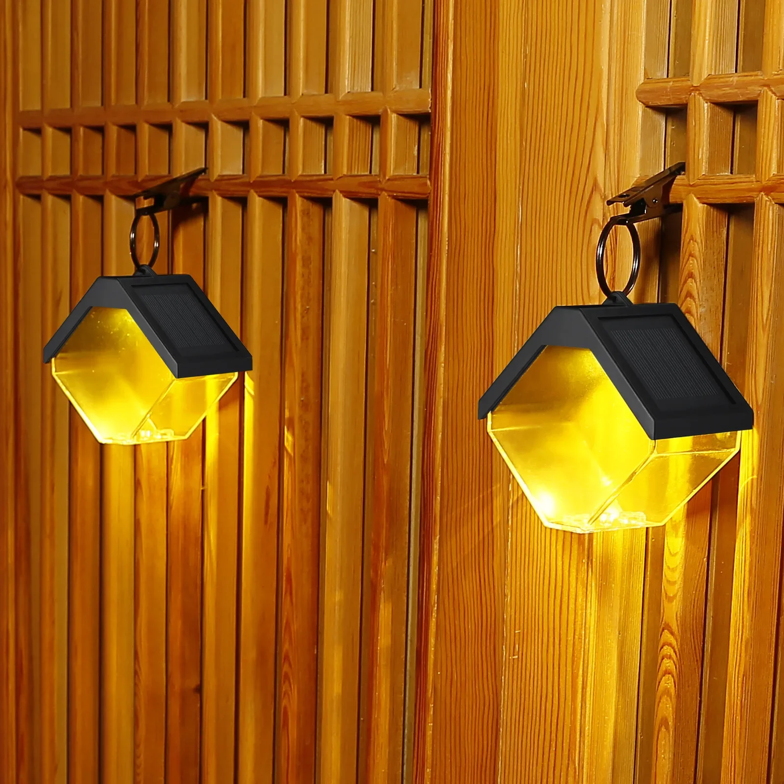 Solar Powered Ice Brick Pendant Light Outdoor Decorative Hanging Light Controlled Sensing Atmosphere Courtyard Light