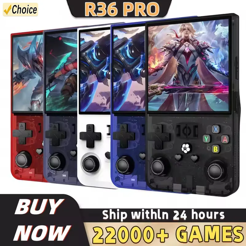 

R36PRO Ретро портативная игровая консоль Linux System 3,5-дюймовый IPS-экран R36s Pro Портативный карманный видеоплеер 128 ГБ игры в подарок